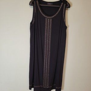 Karen Kane Detailed Black Sheath Dress 2X